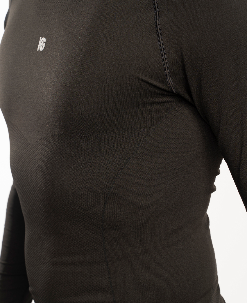 BASIS · Camiseta térmica polivalente para frío y entretiempo | Negro - Imagen 5