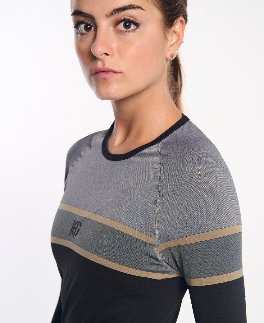 DACTYL · Camiseta térmica ligera para outdoor y entretiempo | Gris - Imagen 4