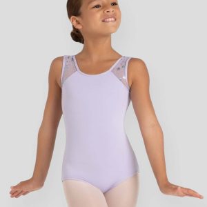 Maillot Infantil Tirante Ancho Con Brillo