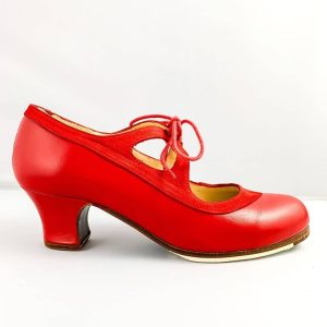 Zapato Flamenco Profesional Candor Begoña Cervera Rojo 5cm