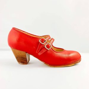 Zapato Flamenco Profesional Senovilla Manuela Rojo