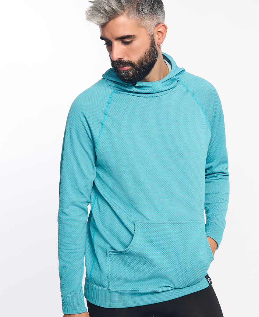 JOTUN · Sudadera seamless con capucha para outdoor e invierno | Turquesa - Imagen 2