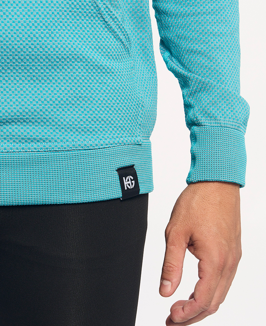 JOTUN · Sudadera seamless con capucha para outdoor e invierno | Turquesa - Imagen 3