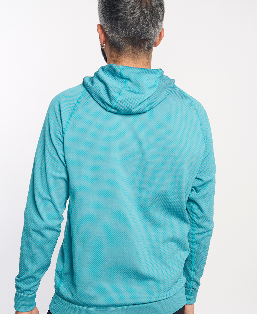 JOTUN · Sudadera seamless con capucha para outdoor e invierno | Turquesa - Imagen 5