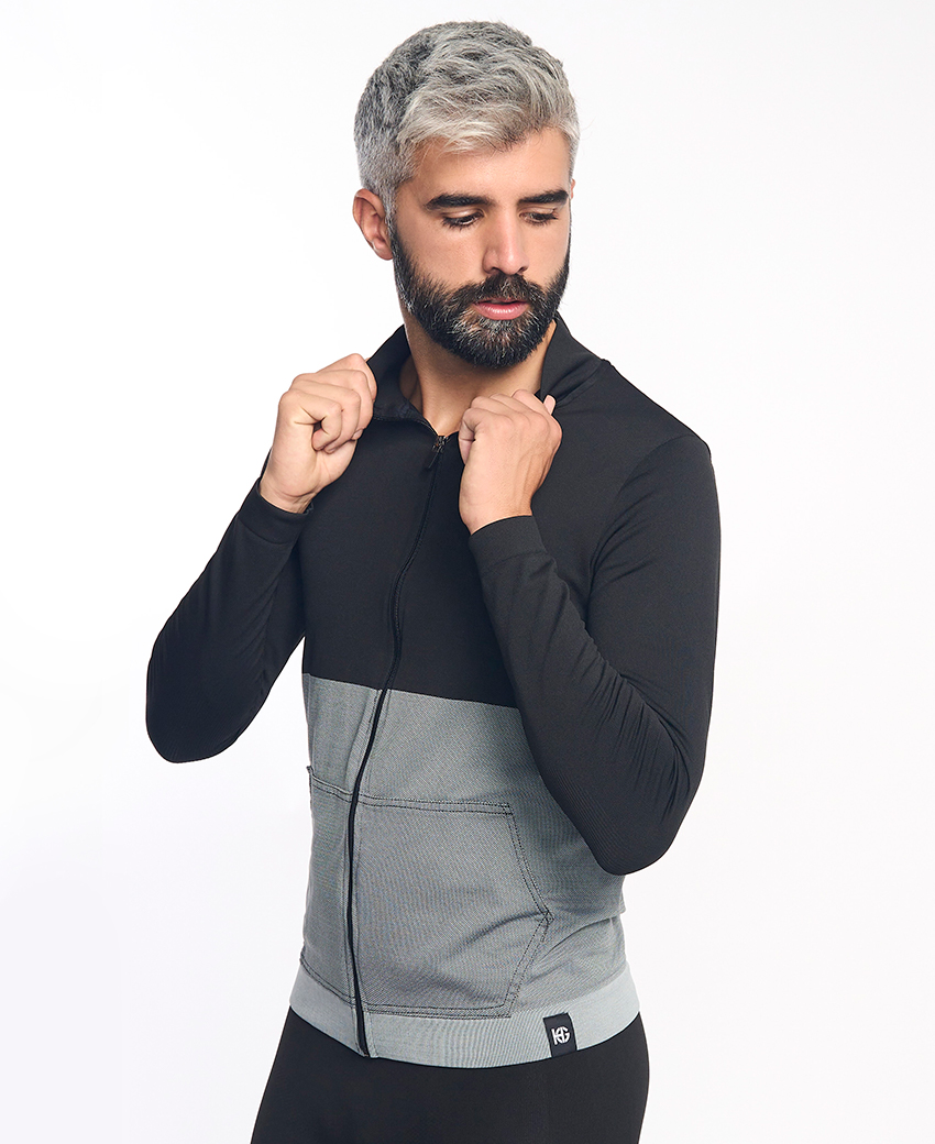 KOMI · Chaqueta técnica termorreguladora para invierno y outdoor | Negro/gris - Imagen 2