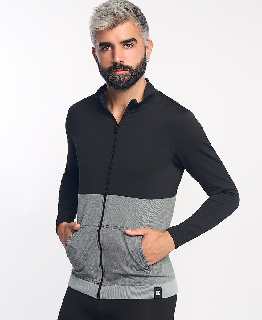 KOMI · Chaqueta técnica termorreguladora para invierno y outdoor | Negro/gris - Imagen 3