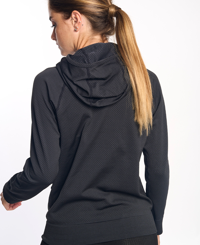 JOTUN · Sudadera seamless con capucha para outdoor e invierno | Negro - Imagen 4