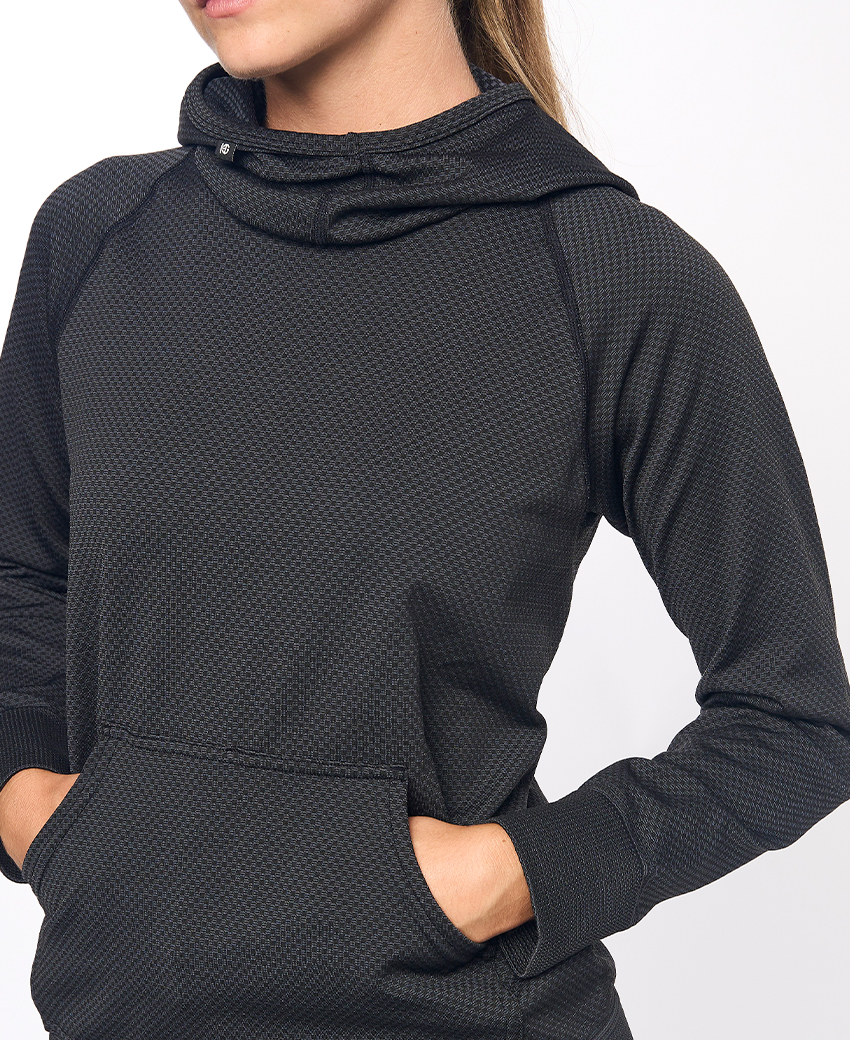 JOTUN · Sudadera seamless con capucha para outdoor e invierno | Negro - Imagen 5