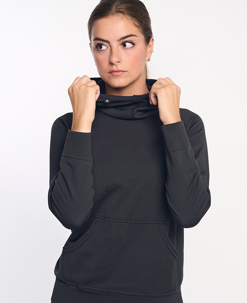 JOTUN · Sudadera seamless con capucha para outdoor e invierno | Negro - Imagen 3