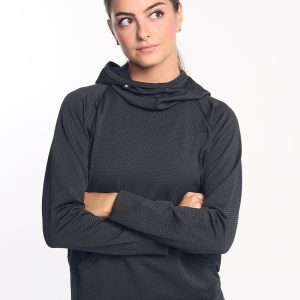 JOTUN · Sudadera seamless con capucha para outdoor e invierno | Negro