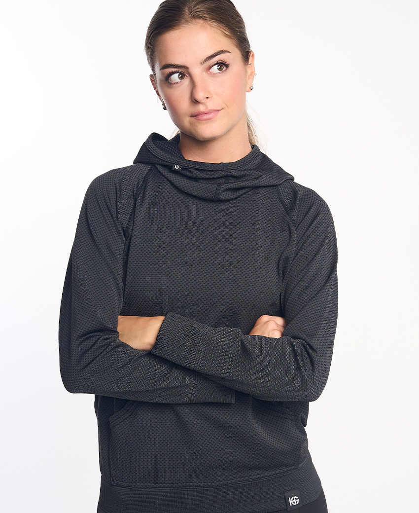 JOTUN · Sudadera seamless con capucha para outdoor e invierno | Negro - Imagen 2