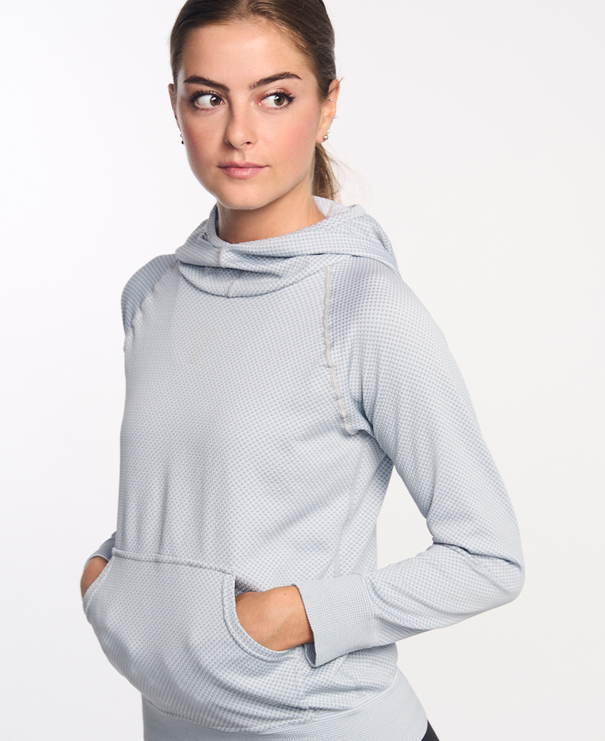JOTUN · Sudadera seamless con capucha para outdoor e invierno | Blanco hueso - Imagen 3