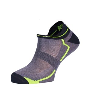 LENGAI · Calcetín tobillero ligero para correr con Dry-Tex y carbono | Gris