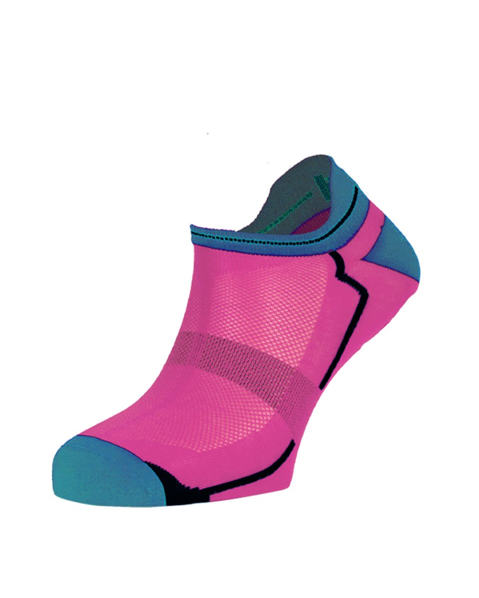LENGAI · Calcetín tobillero ligero para correr con Dry-Tex y carbono | Fucsia - Imagen 2