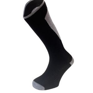 ROBSON · Calcetín ligero de esquí con Dry-Tex y fibra de carbono | Negro/gris