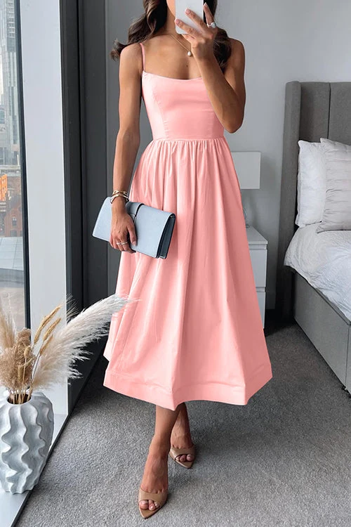 Martina™ | Elegante vestido midi con tiras - Imagen 2