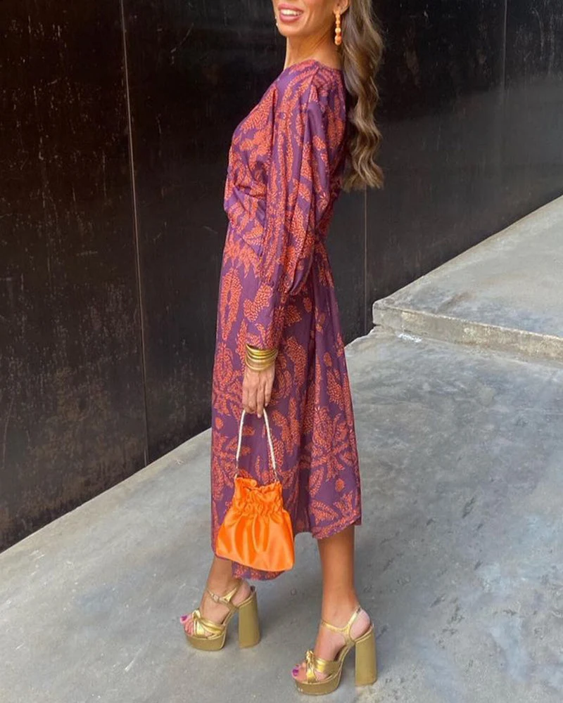 Ida™ – Vestido Midi Elegante de Mujer con Estampado de Encanto Atemporal - Imagen 5