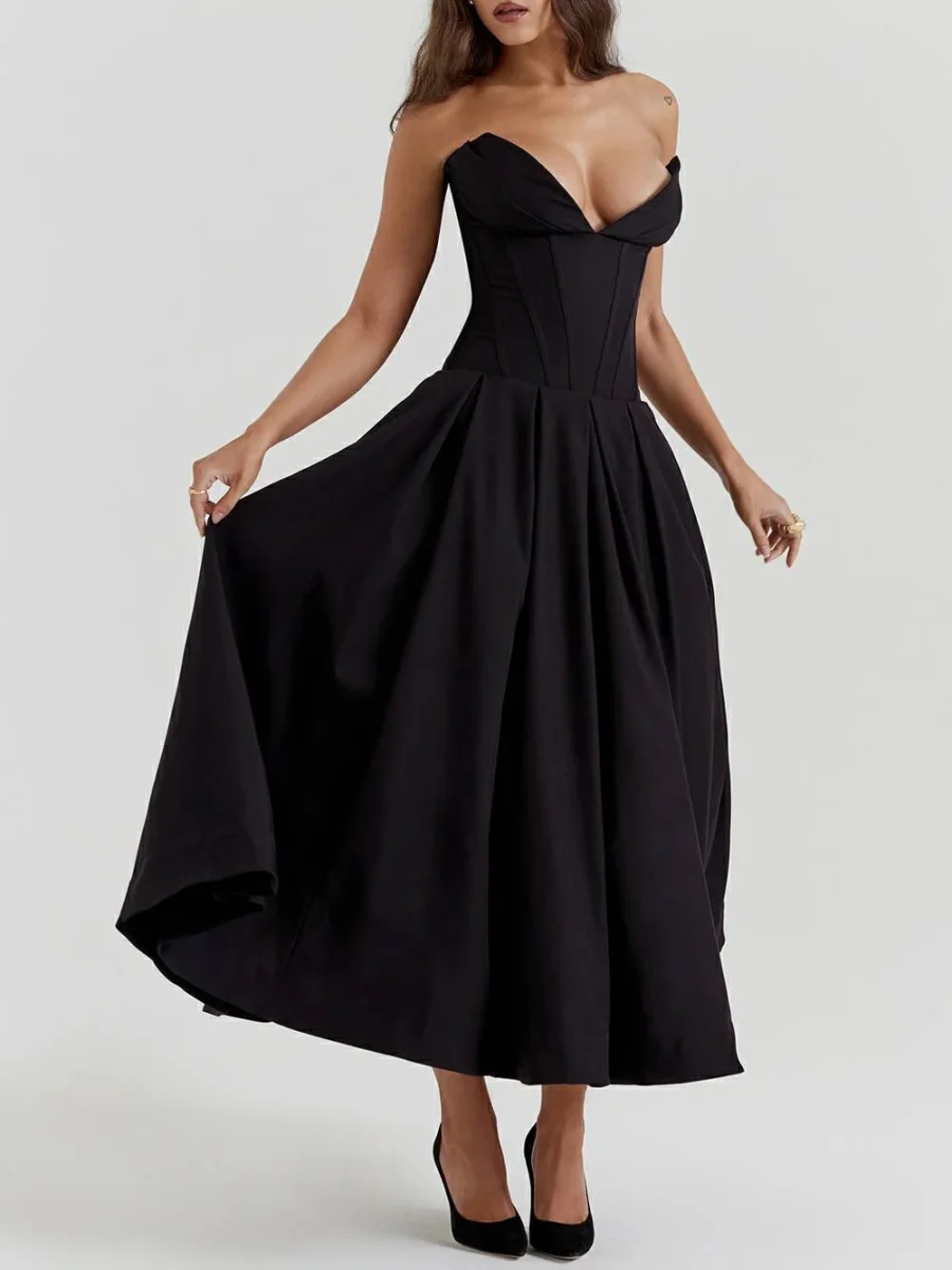 Vestido Persefone™ Elegancia en Negro - Imagen 4
