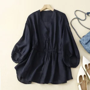 Laurienne™ | Blusa ajustada con botones