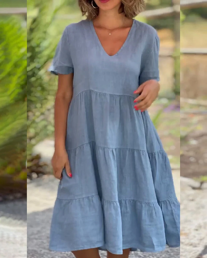 Nathalie™ | Vestido ligero con escote en pico - Imagen 7