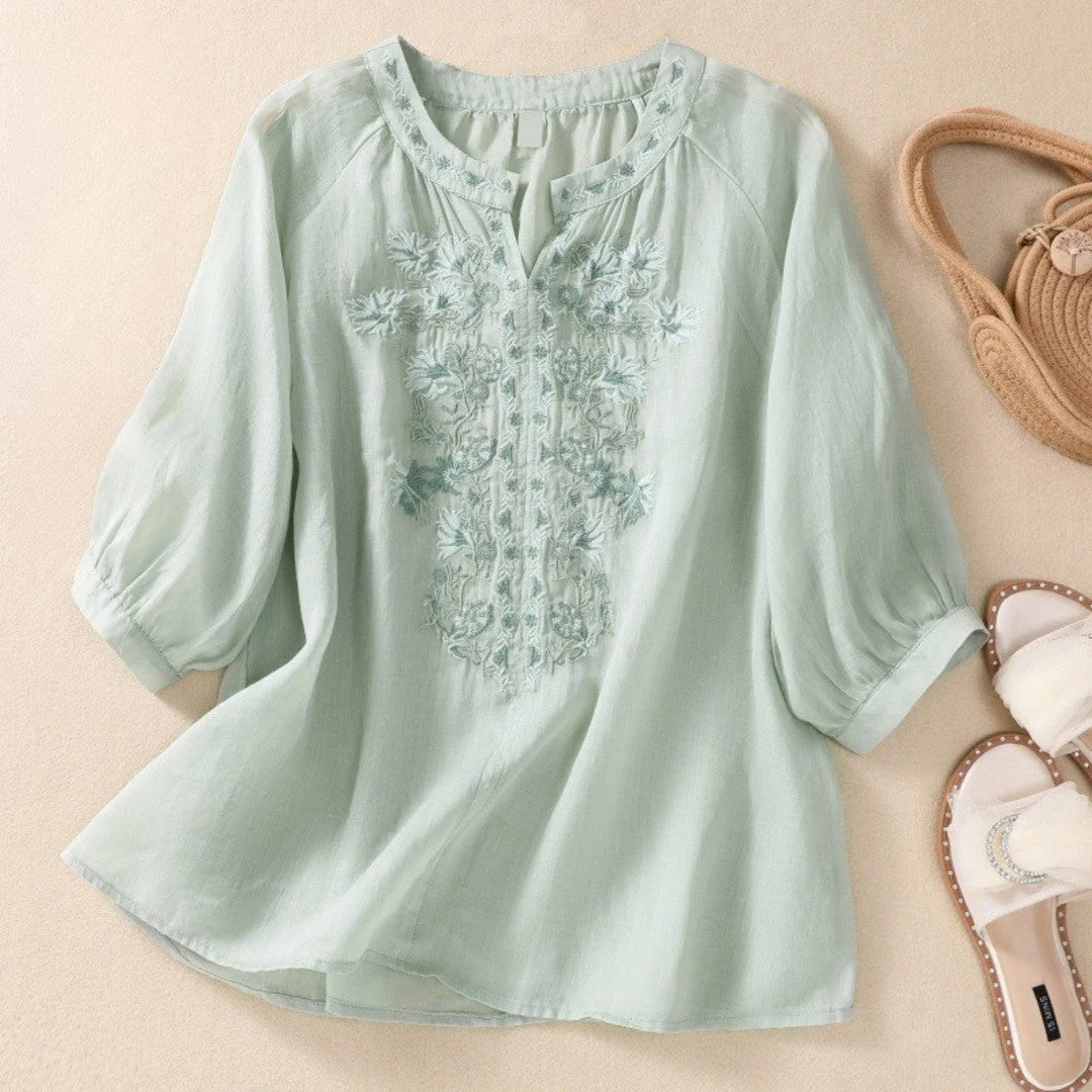 Laurienne™ | Blusa bordada con escote abierto - Imagen 4