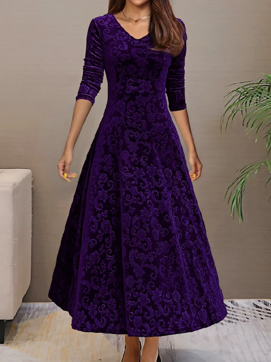 Denise | Elegante vestido de fiesta de terciopelo con escote en V - Imagen 8