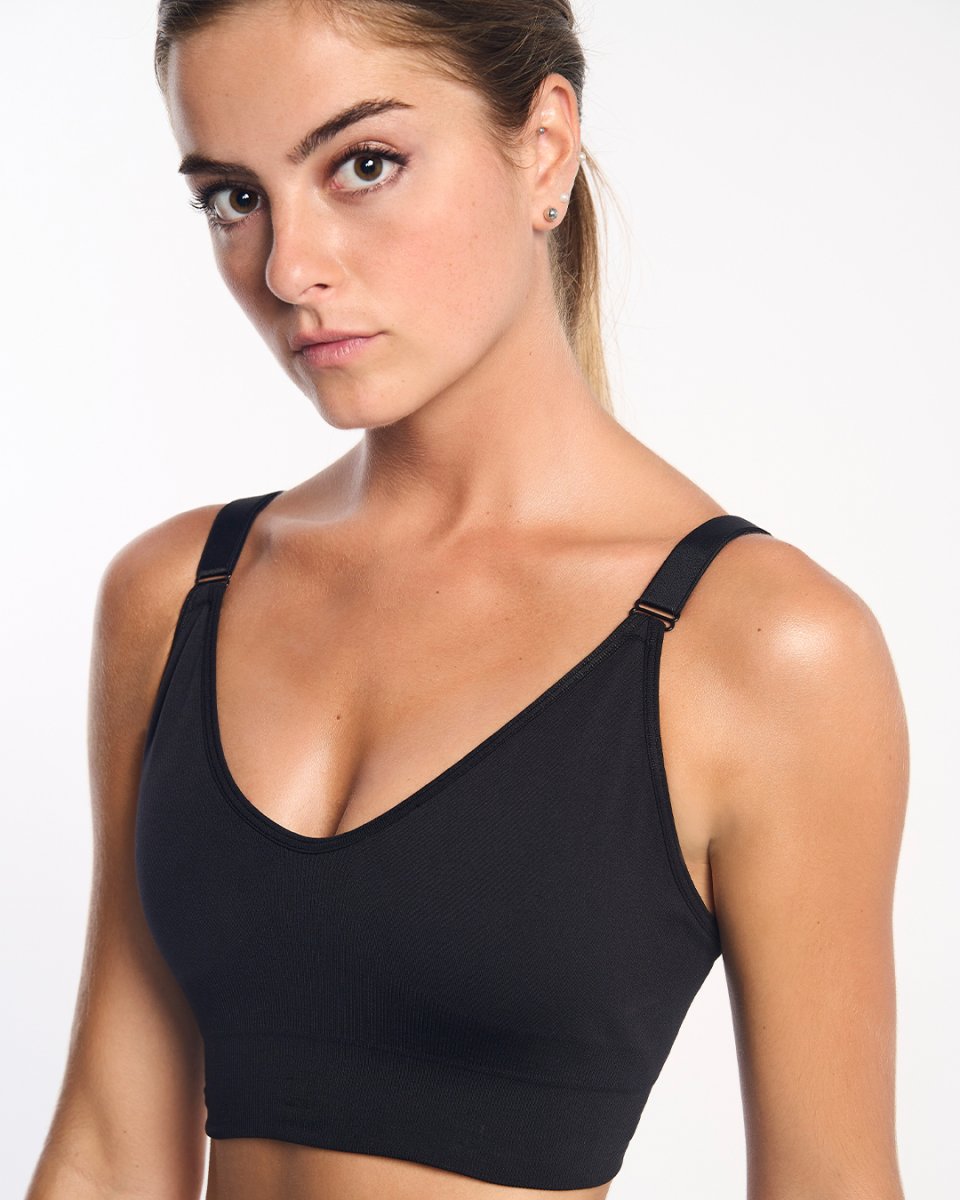 AGATA · Sujetador deportivo de alta sujeción para entrenar fuerte | Negro - Imagen 2