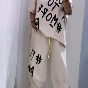 Desa™ Conjunto casual de dos piezas de cuello redondo con estampado