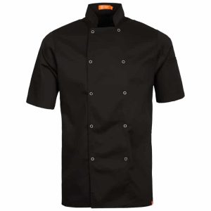 Chaqueta cocinero transpirable manga corta y botón a presión