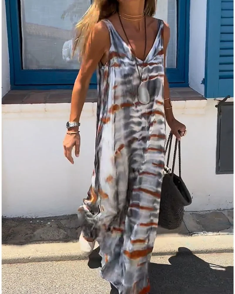 SORIA – Vestido sin mangas con estampado tie-dye - Imagen 2