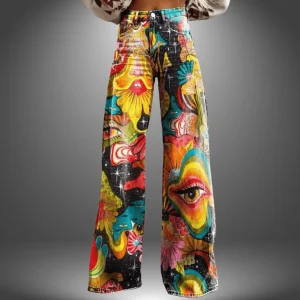 Olivia | Pantalones artísticos premium retro