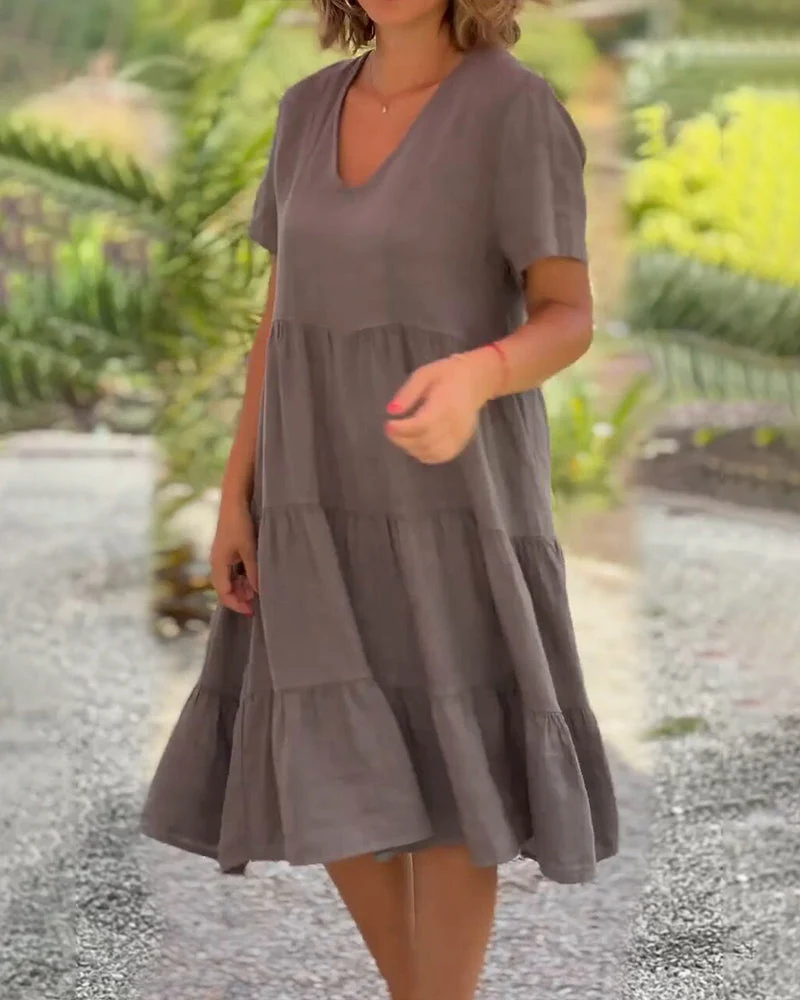 Nathalie™ | Vestido ligero con escote en pico - Imagen 4