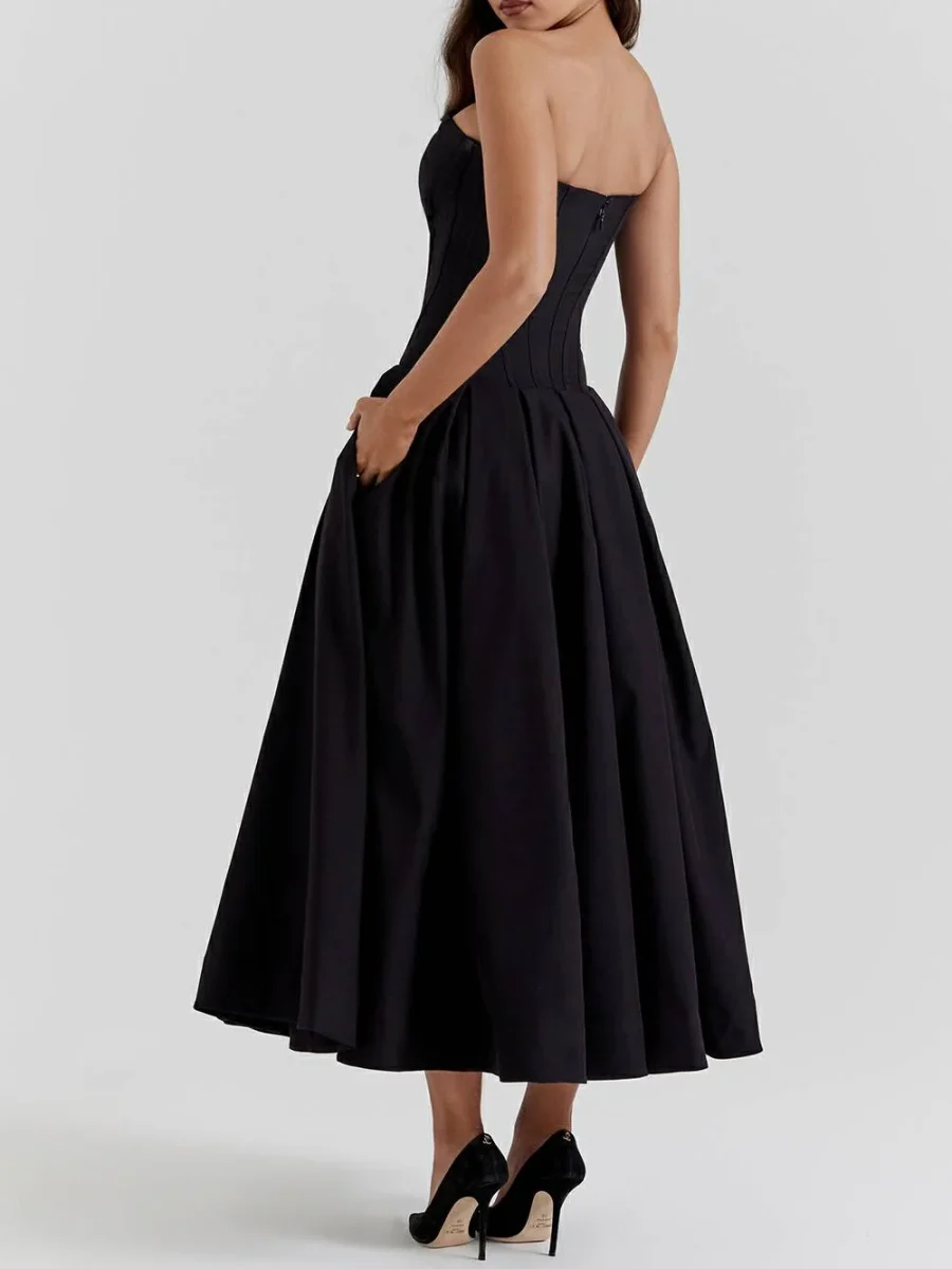 Vestido Persefone™ Elegancia en Negro - Imagen 5