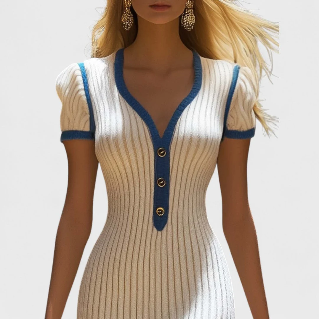 Ellena - Elegante vestido midi con falda sirena para Mujer - Imagen 4