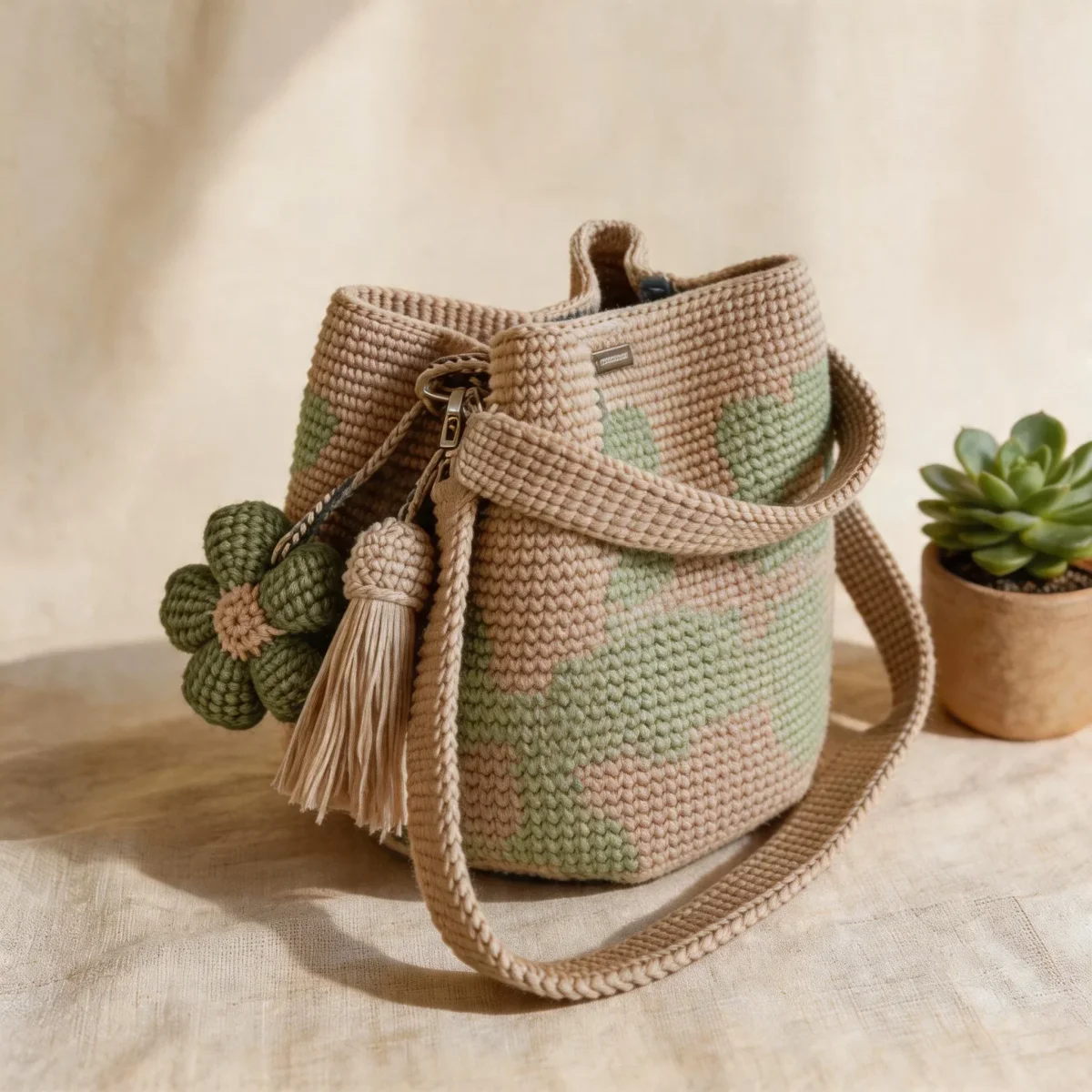Jazmín - Saco Tote Floral de Croché Hecho a Mano para Mujer - Imagen 8