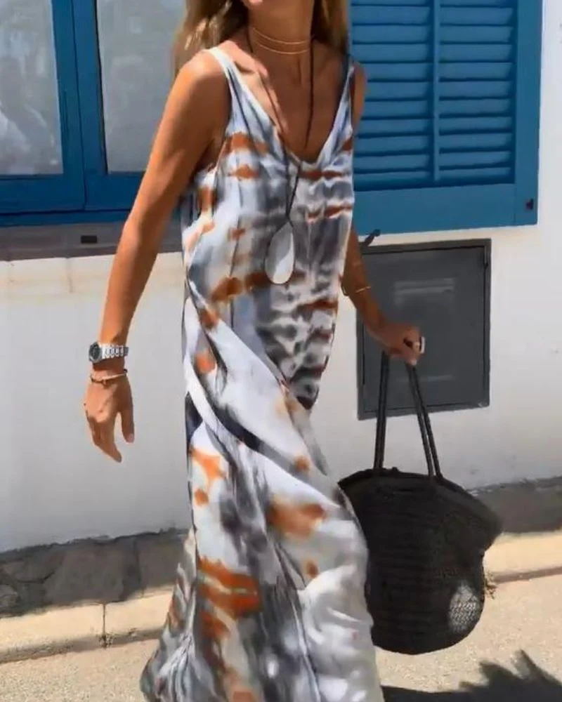 SORIA – Vestido sin mangas con estampado tie-dye - Imagen 4