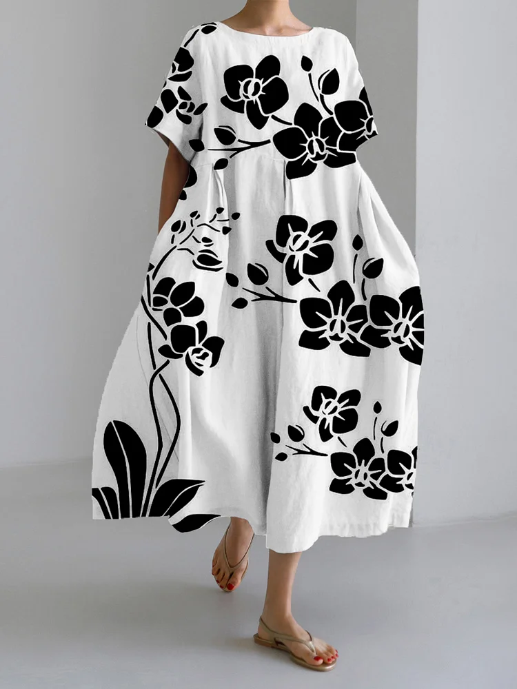 AVA - VESTIDO SUELTO ESTAMPADO BOTÁNICO - Imagen 2