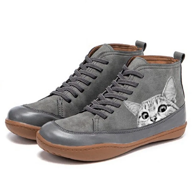 Fenna - Botines de piel para amantes de los gatos - Imagen 4
