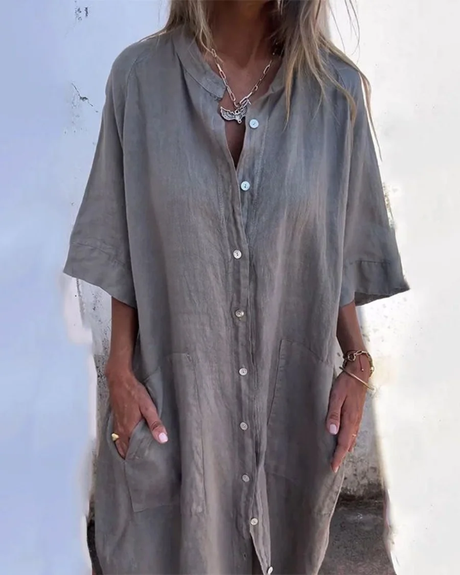 Melanie™ | Vestido camisero informal hasta los tobillos - Imagen 2