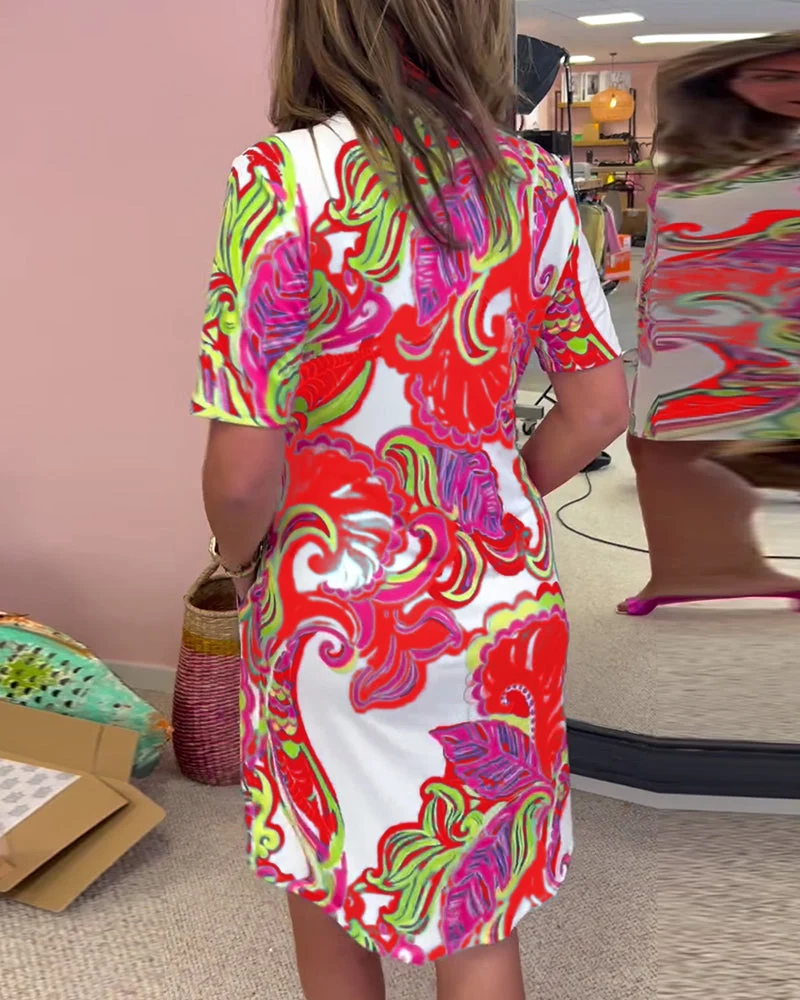 Nadia - Vestido midi estampado - Imagen 8