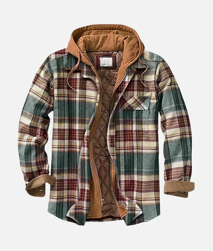 Alain – Chamarra a cuadros con patchwork para Hombre - Imagen 5