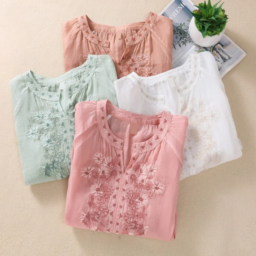 Laurienne™ | Blusa bordada con escote abierto - Imagen 6