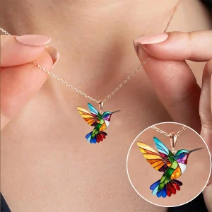 Colibrí – Elegante Collar Colibrí de Colores para Mujer