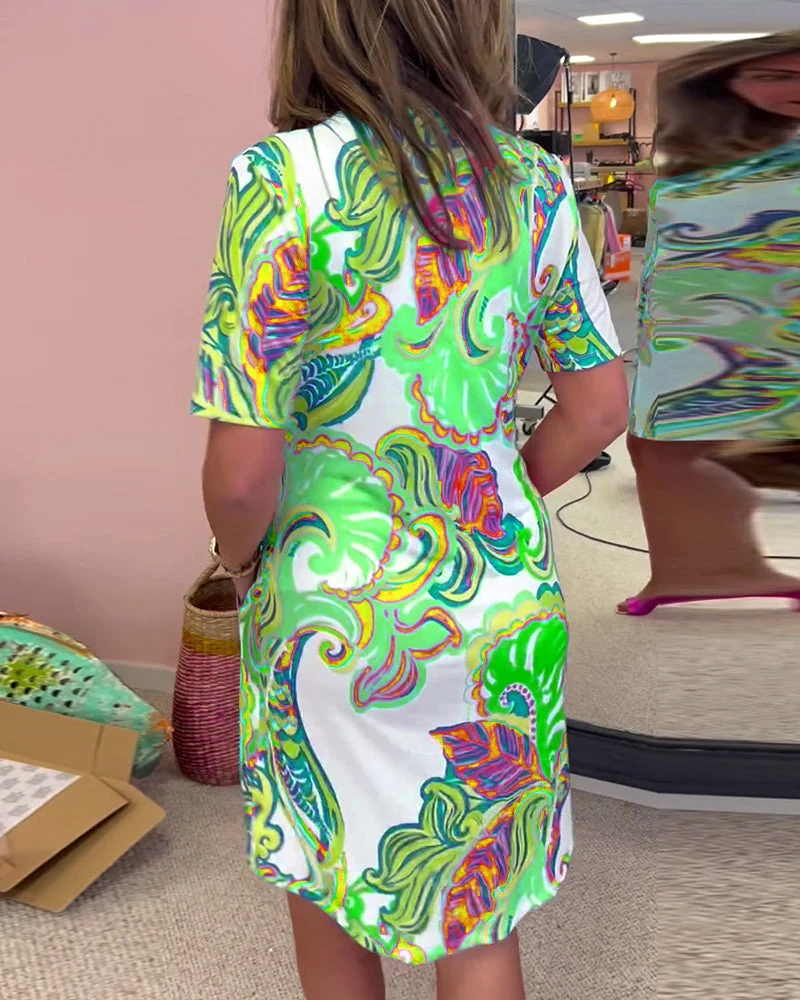 Nadia - Vestido midi estampado - Imagen 4