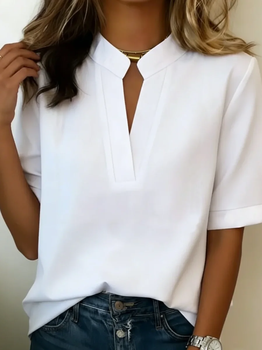 Lunvessa | Camisa de Manga Corta Relaxed para Mujer - Imagen 3