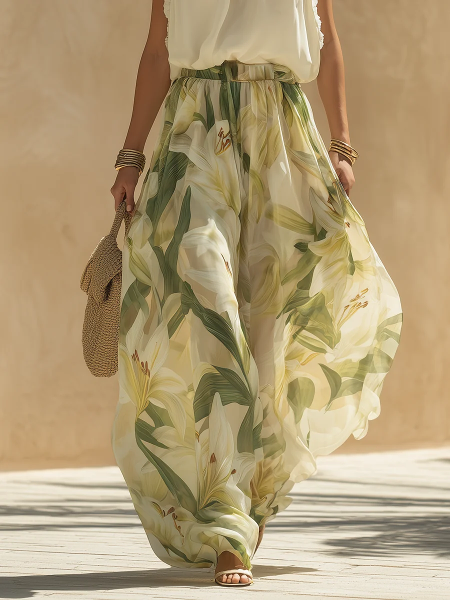 Lysandra | Conjunto Fluido Elegante con Estampado Floral para Mujer - Imagen 7