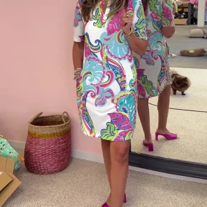 Nadia - Vestido midi estampado