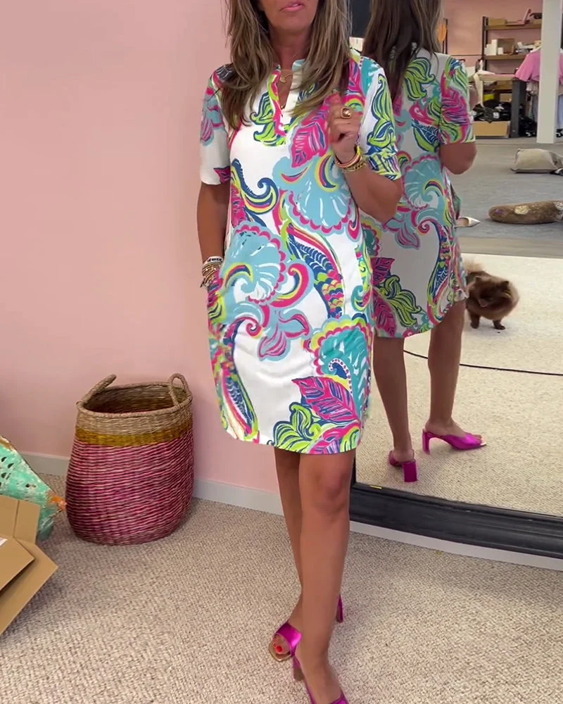 Nadia - Vestido midi estampado - Imagen 2