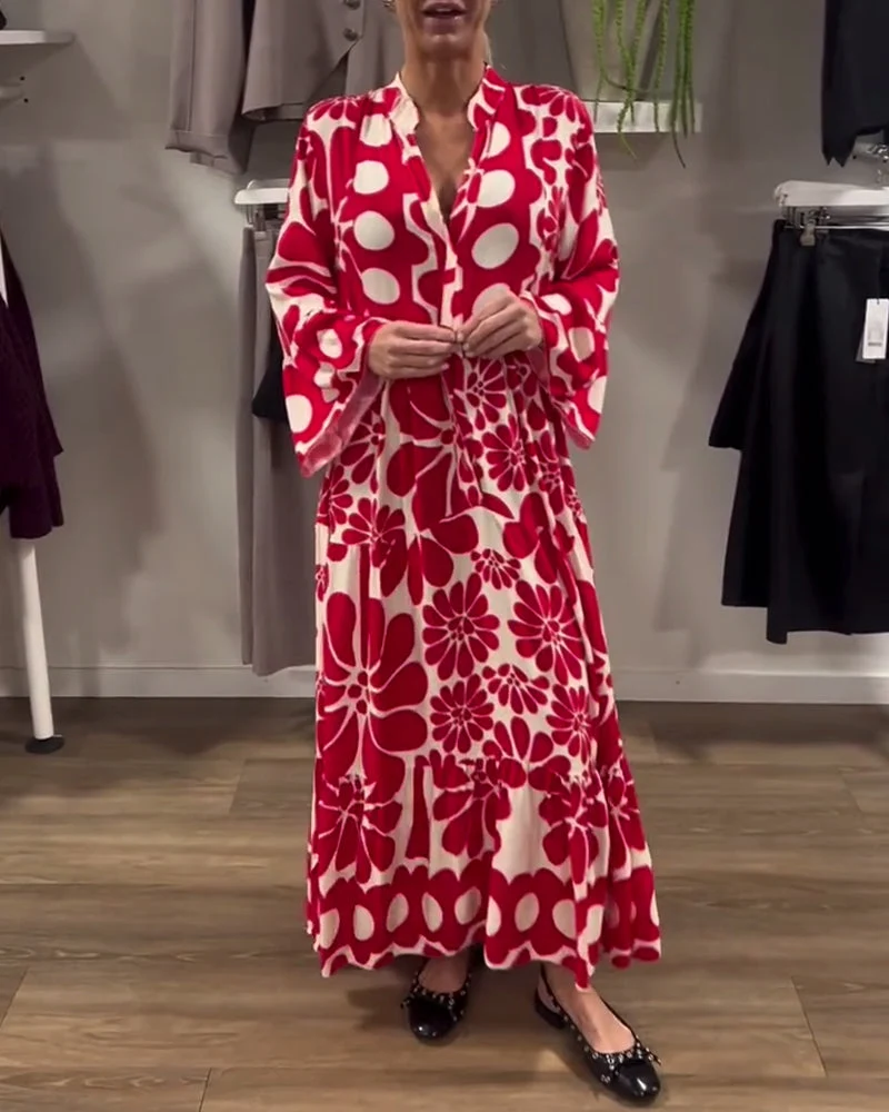 Cora™ | Elegante vestido largo estampado - Imagen 3