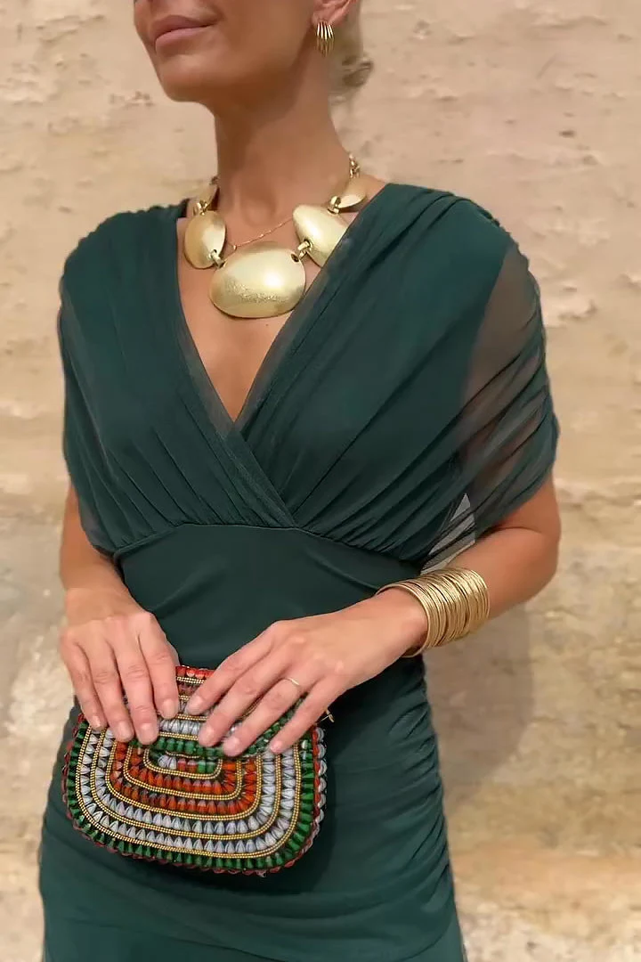 Alondra - Vestido Largo con Estampado Floral Fantasía y Escote en V para Mujer - Imagen 6